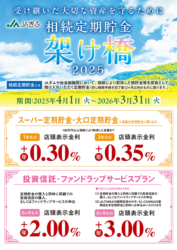 相続定期貯金架け橋